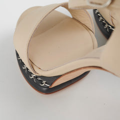 Chanel Chain High Heels Beige Size 38