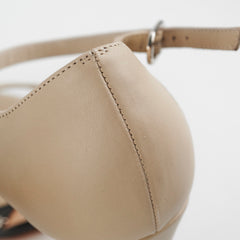 Chanel Chain High Heels Beige Size 38