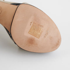 Chanel Chain High Heels Beige Size 38