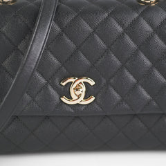 Chanel Medium Caviar Coco Handle Black