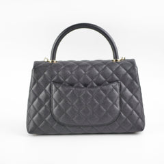 Chanel Medium Caviar Coco Handle Black