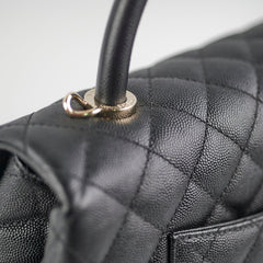 Chanel Medium Caviar Coco Handle Black