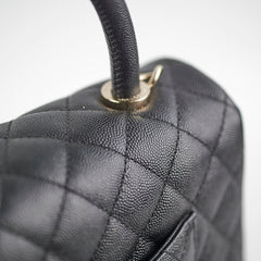 Chanel Medium Caviar Coco Handle Black