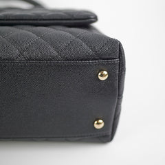 Chanel Medium Caviar Coco Handle Black