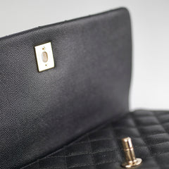 Chanel Medium Caviar Coco Handle Black