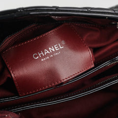 Chanel Just Mademoiselle Patent Bowling Black Bag