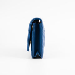 Chanel Wallet On Chain WOC Pearl Crush Lambskin Blue