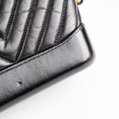 Chanel Gabriel Chevron Small Calfskin Black