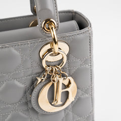 Lady Dior Small ABC Lambskin Grey