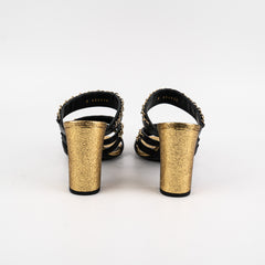 Chanel Black/Gold Chain Heels