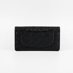 Chanel Long Wallet Caviar Black