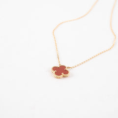 Van Cleef & Arpels VCA Vintage Alhambra Carnelian Necklace 2021