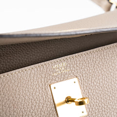 Hermes Kelly 32 Togo Gris Tourtelle - T Stamp 2015