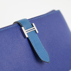 Hermes Bearn Wallet Epsom Blue Mykonos