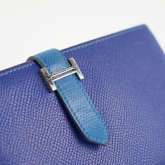 Hermes Bearn Wallet Epsom Blue Mykonos