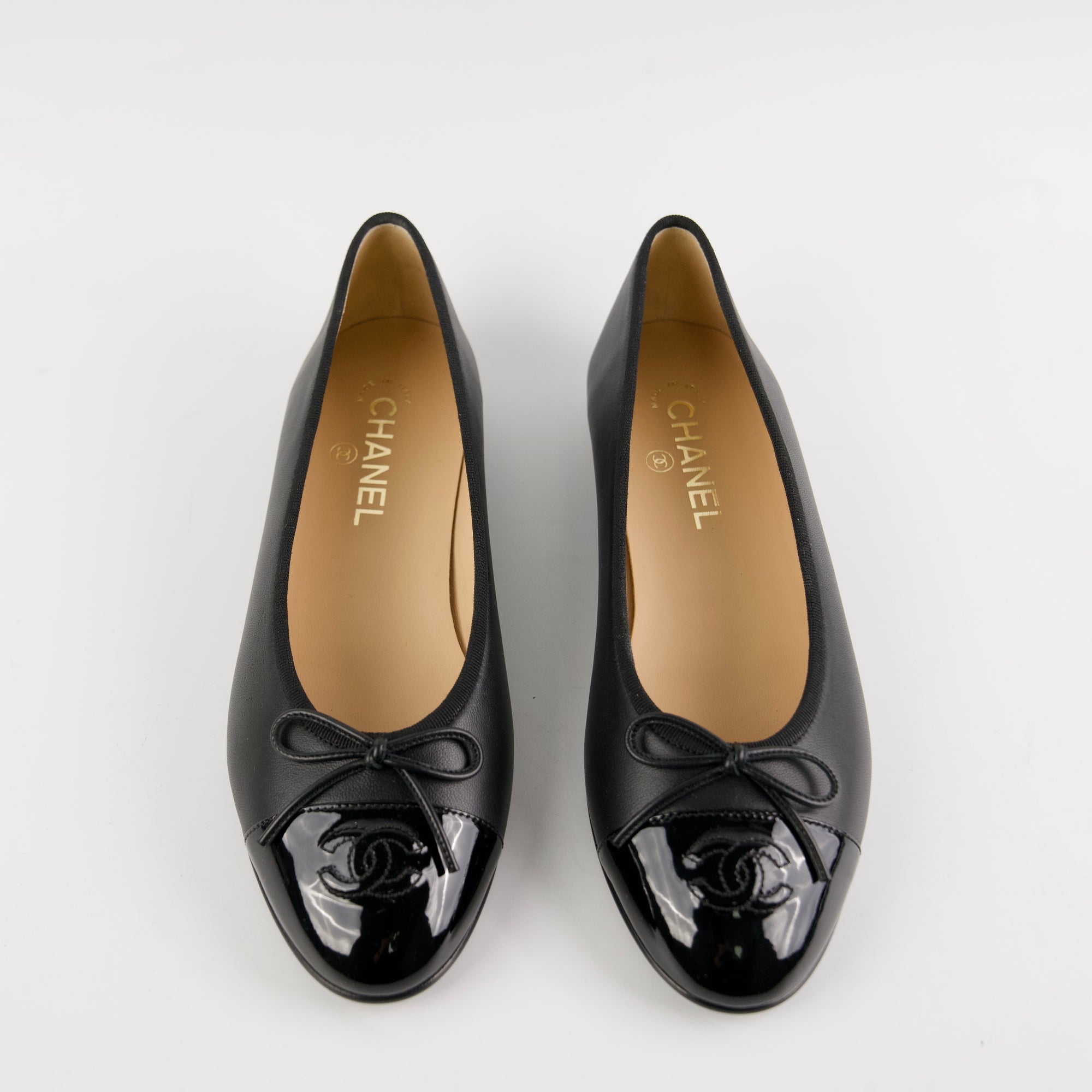 Chanel Ballet Flats Size 40 Black - THE PURSE AFFAIR