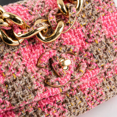 ITEM 14 - Chanel 19 Small seasonal Tweed Pink
