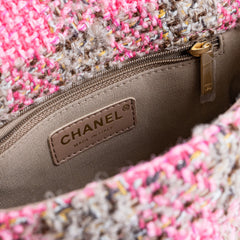 ITEM 14 - Chanel 19 Small seasonal Tweed Pink