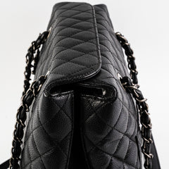 Chanel Caviar Shoulder Tote Bag Black