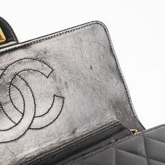 Chanel Vintage Black Lambskin Flap Bag HOLD