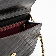 Chanel Vintage Black Lambskin Flap Bag HOLD