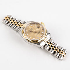 Rolex 26mm Two Toned with Diamonds Watch