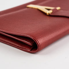 Saint Laurent Red Leather Clutch