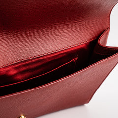 Saint Laurent Red Leather Clutch