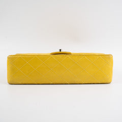 Chanel Classic Flap M/L Yellow Lambskin Bag