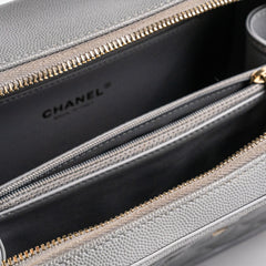 Chanel Medium Filigree Grey Caviar
