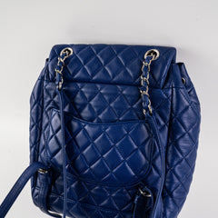 Chanel Small Urban Spirit Lambskin Blue Backpack