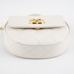 Chanel Mini Clutch with Chain White Crossbody Bag