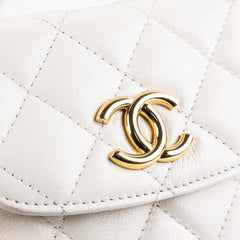 Chanel Mini Clutch with Chain White Crossbody Bag