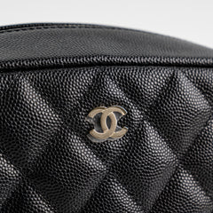 Chanel Quilted Caviar Pouch Black
