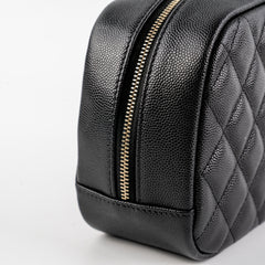 Chanel Quilted Caviar Pouch Black