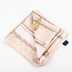 Louis Vuitton  Carre 90 x 90 Silk Scarf Light Pink