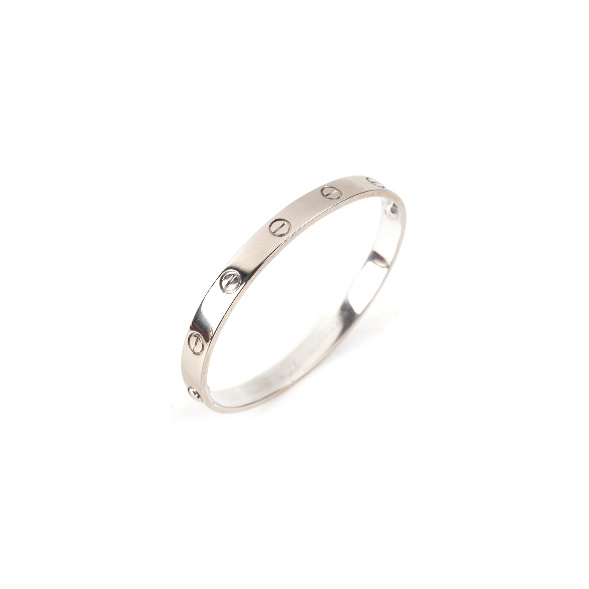 White gold screw bangle Clearance