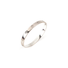 Cartier White Gold Love Bangle (Old Screw System) Size 17