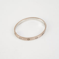 Cartier White Gold Love Bangle (Old Screw System) Size 17