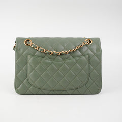 ITEM 30 - Chanel Classic Small Double Flap Iridescent Green 18C