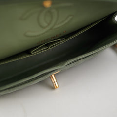 ITEM 30 - Chanel Classic Small Double Flap Iridescent Green 18C
