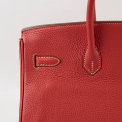 Hermes Birkin 35 Sanguine Clemence GHW [O]