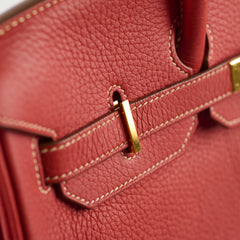 Hermes Birkin 35 Sanguine Clemence GHW [O]