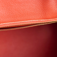 Hermes Birkin 35 Sanguine Clemence GHW [O]