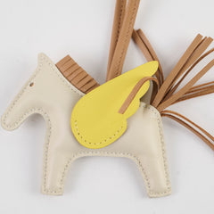 Hermes Rodeo Pegase PM Bag Charm Craie /Chai/Lime - Z stamp