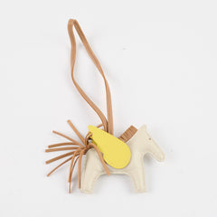 Hermes Rodeo Pegase PM Bag Charm Craie /Chai/Lime - Z stamp