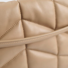 Saint Laurent Small Lou Puffer Bag Nude Beige GHW