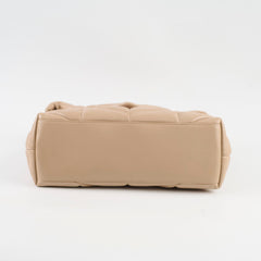 Saint Laurent Small Lou Puffer Bag Nude Beige GHW