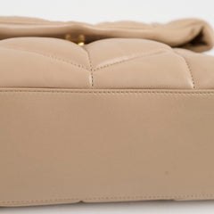 Saint Laurent Small Lou Puffer Bag Nude Beige GHW