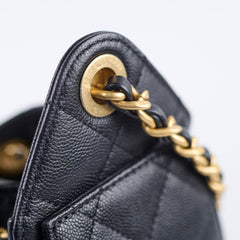 Chanel Mini 25 Caviar GHW Black 2025 Microchip